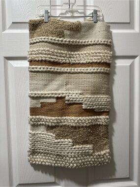 Cost Plus World Market Cream Handwoven Textile Panel